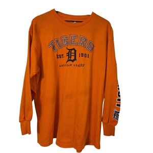 Detroit Tigers MLB Baseball Long Sleeve T Shirt XL Mens Orange American League